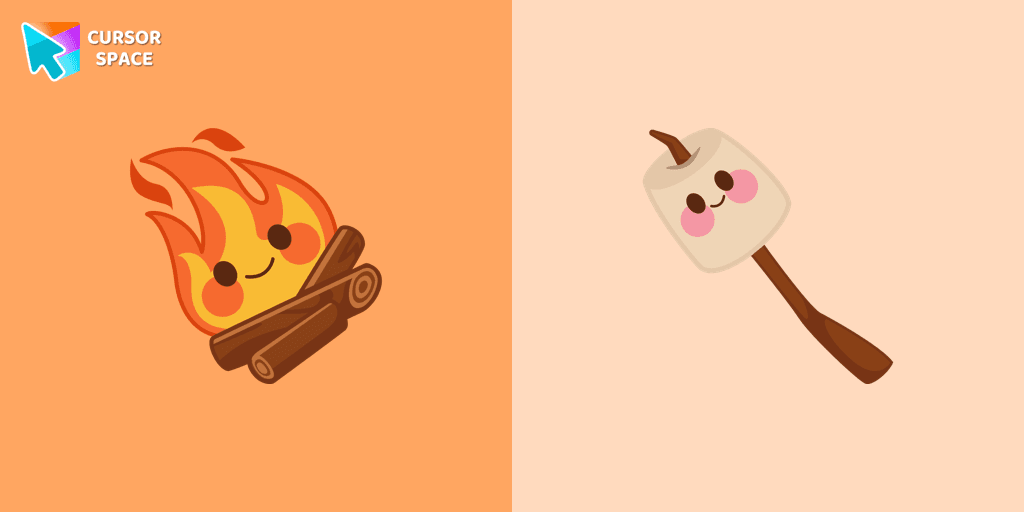 Kawaii Happy Fire cursor
